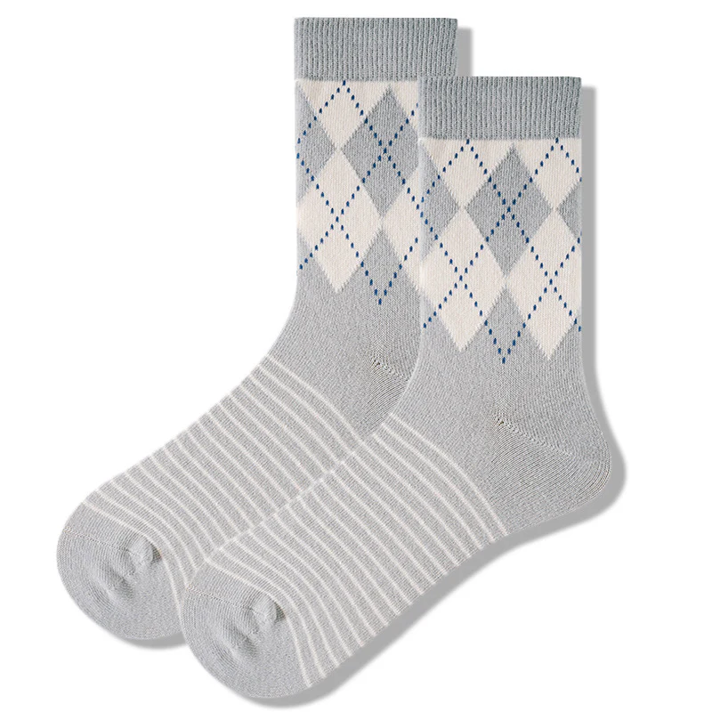 Plaid Men's Socks Tube Socks Cotton Socks - Image 2