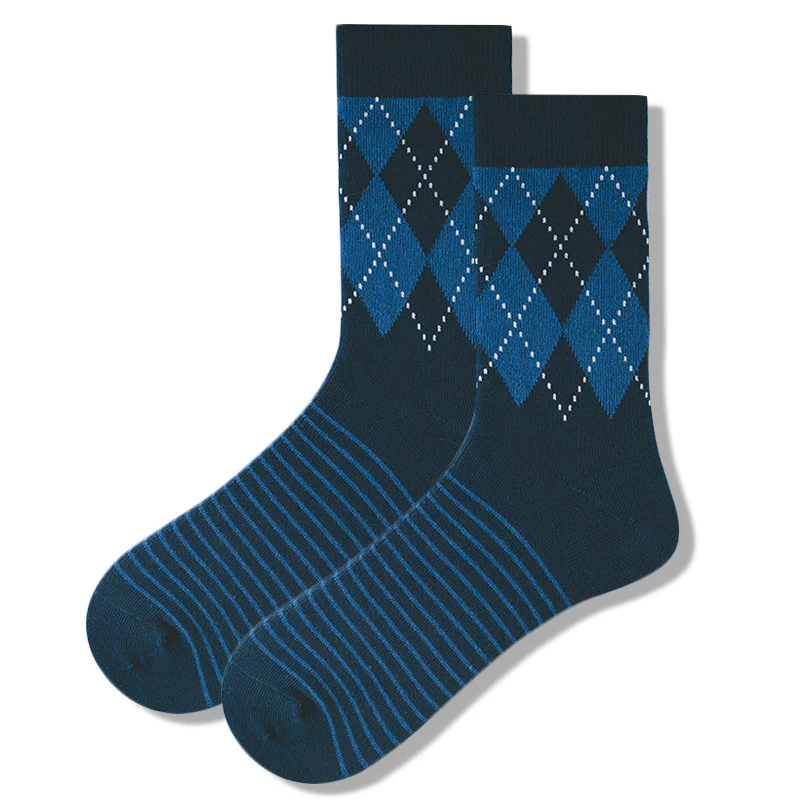 Plaid Men's Socks Tube Socks Cotton Socks - Image 3