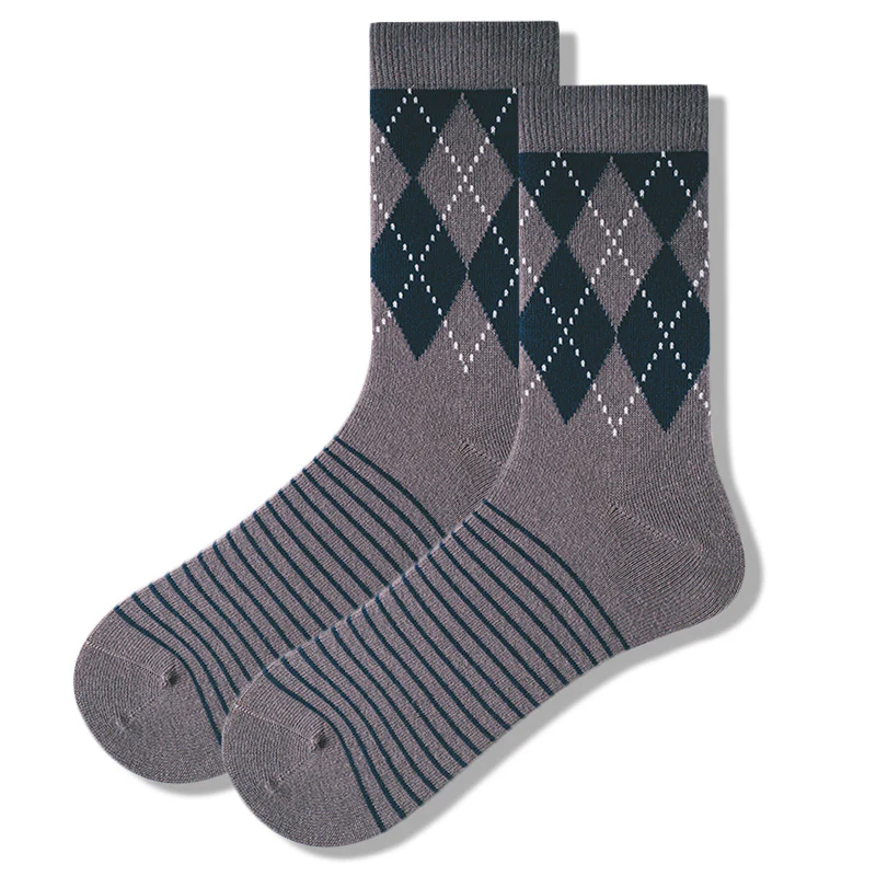 Plaid Men's Socks Tube Socks Cotton Socks - Image 4