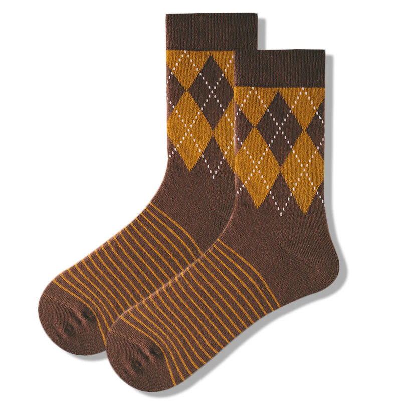 Plaid Men's Socks Tube Socks Cotton Socks - Image 6