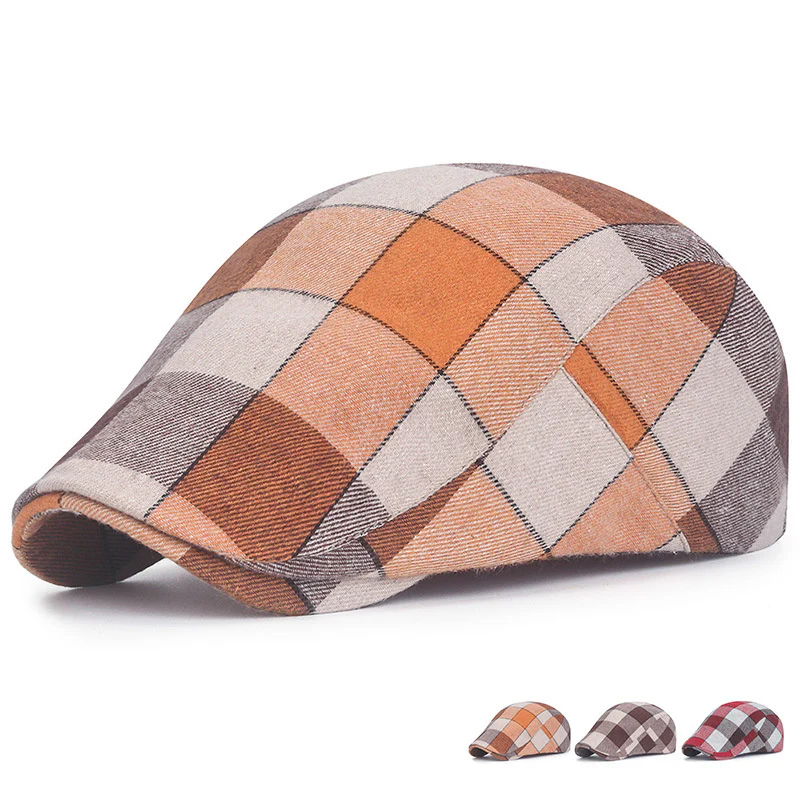 Plaid Retro Versatile Cap