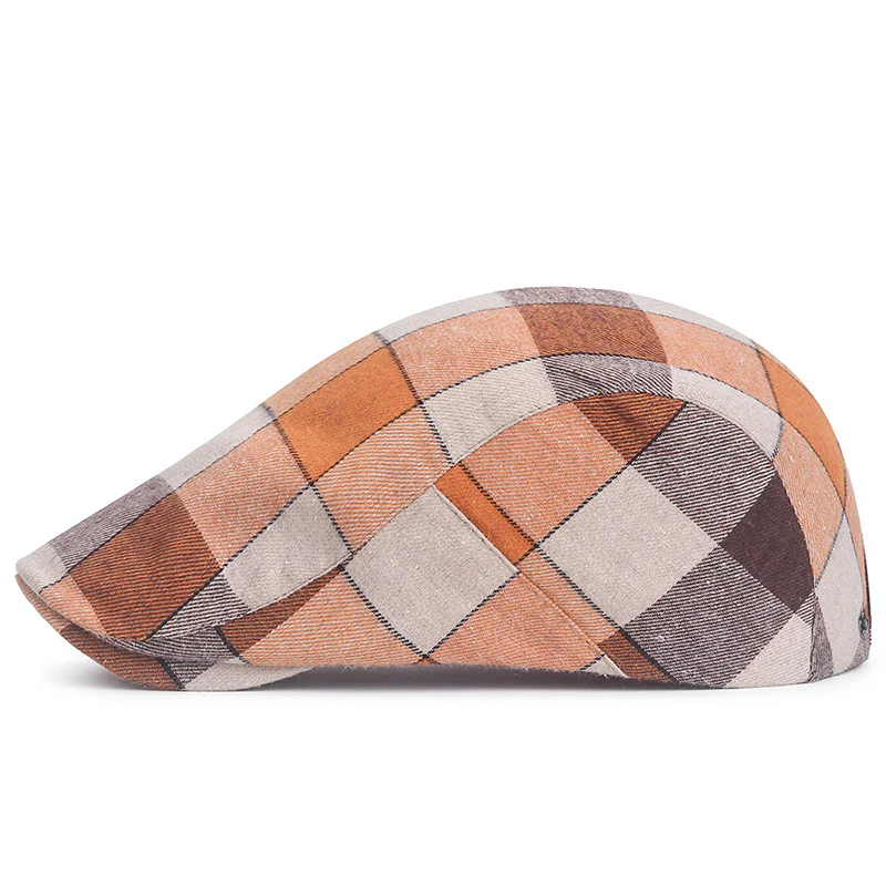 Plaid Retro Versatile Cap - Image 3