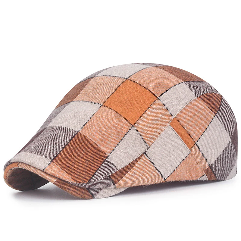 Plaid Retro Versatile Cap - Image 6