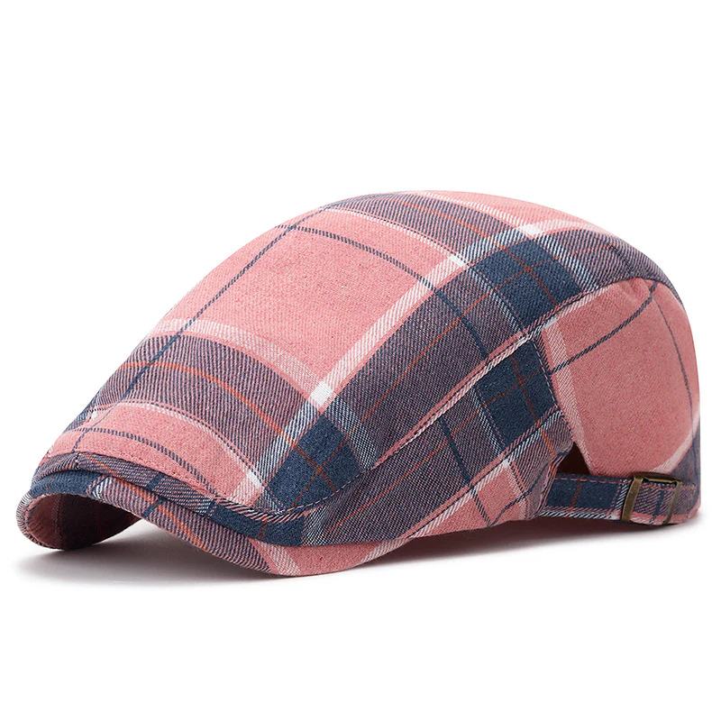 Color Plaid Beret Caps - Image 3