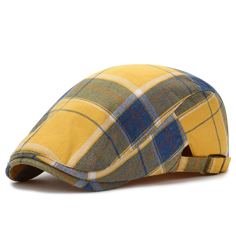 Color Plaid Beret Caps - Image 4