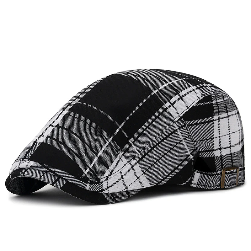 Color Plaid Beret Caps - Image 6