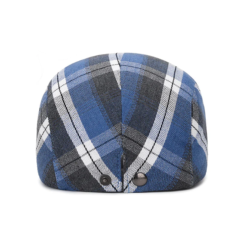 Vintage plaid cap for men - Image 4