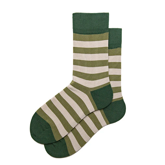 Striped Mid-Calf Length Socks Men's Cotton Socks - Image 4
