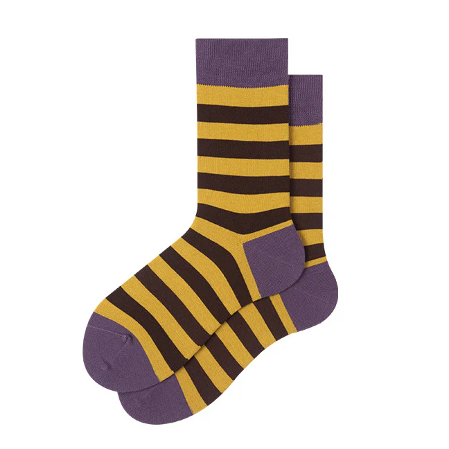 Striped Mid-Calf Length Socks Men's Cotton Socks - Image 8