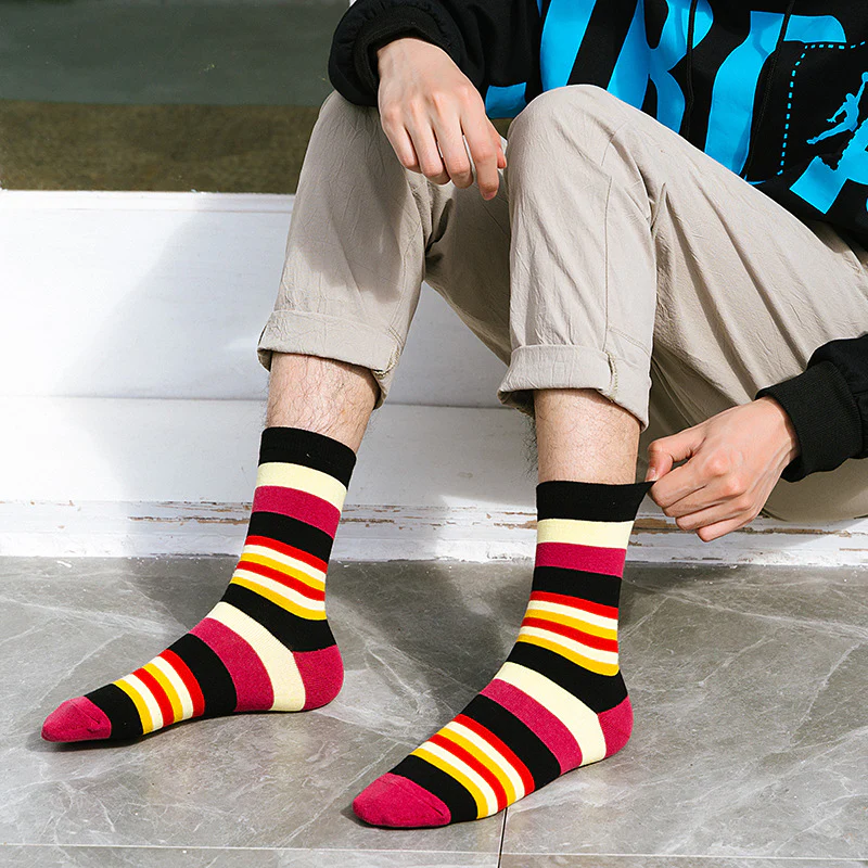 Tube Socks Retro Style Pure Cotton Socks - Image 2