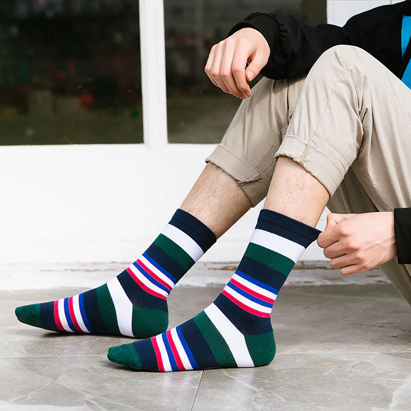 Tube Socks Retro Style Pure Cotton Socks - Image 3