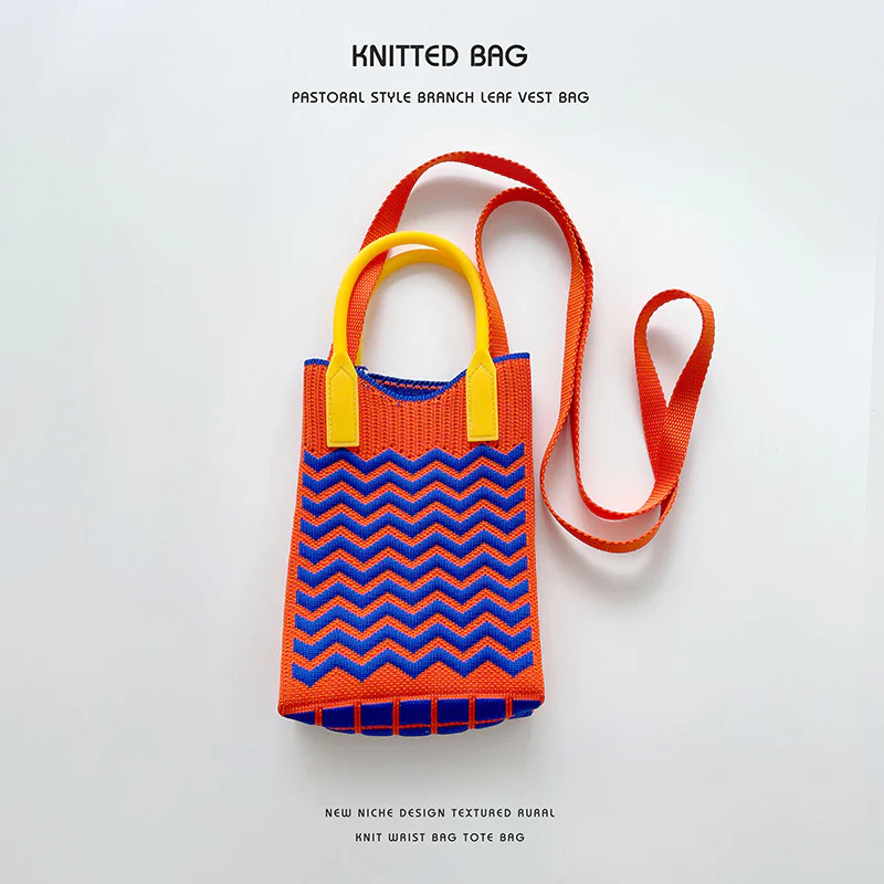 Vintage Diamond Knit Crossbody Phone Bag - Image 15