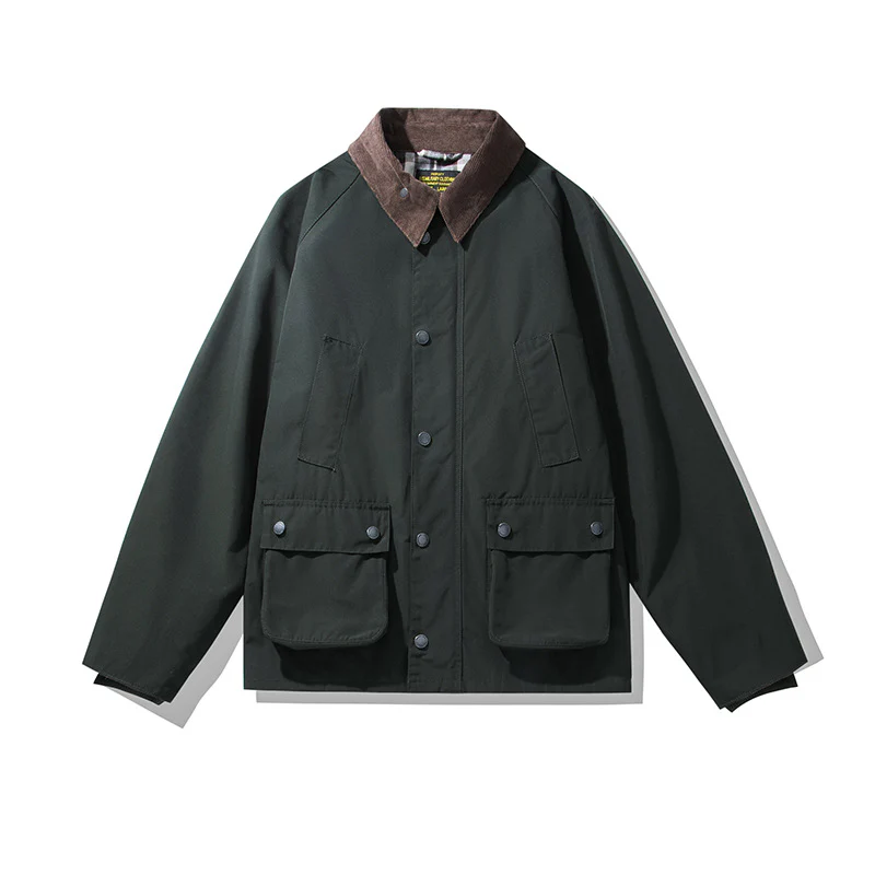 Waterproof hunting oil wax jacket trench coat tooling jacket - Image 8