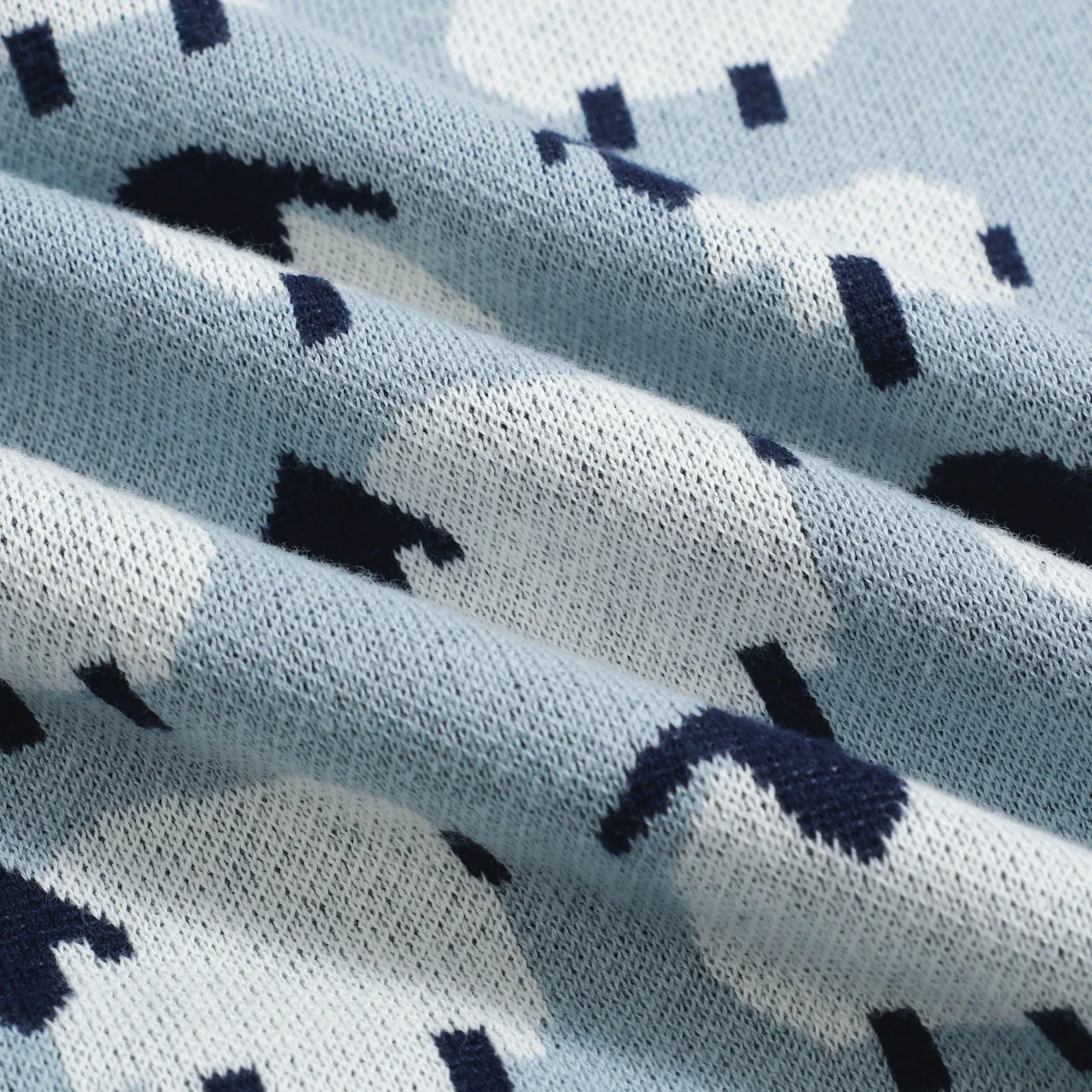 Women’s Blue Sheep Knit Tee – Playful Pastel Pullover-Cropped Length - Image 8