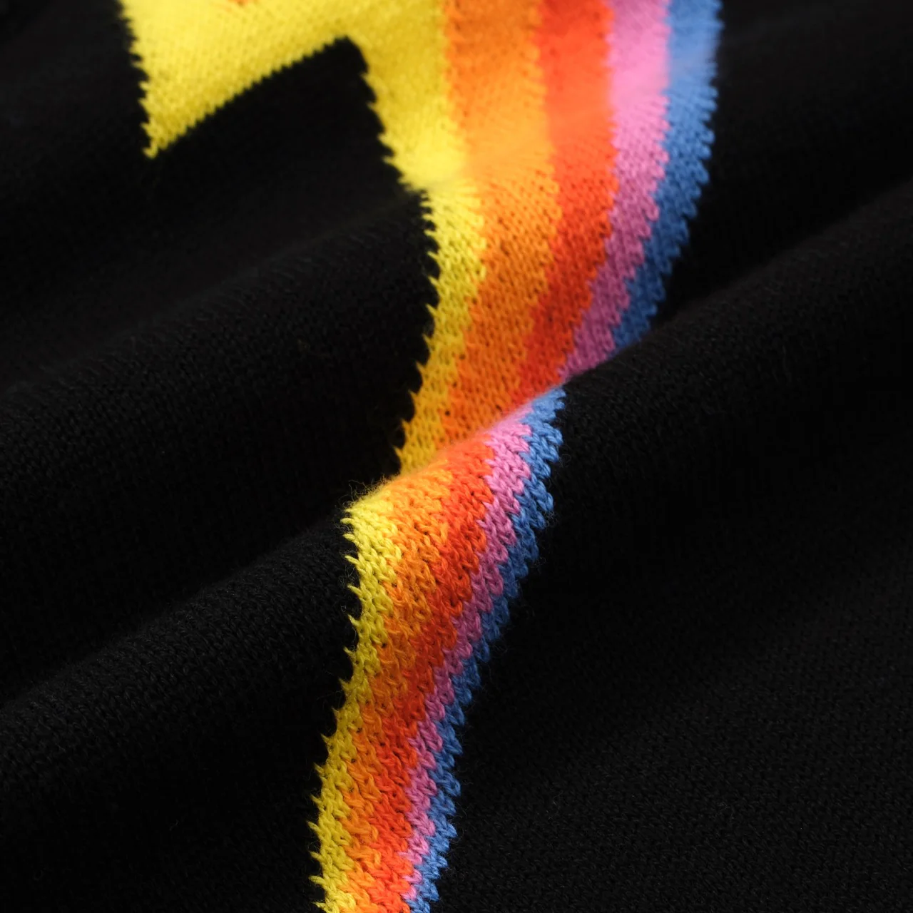 Women’s Black Lightning Bolt Sweater – Retro 60s MOD Style Knit - Image 5