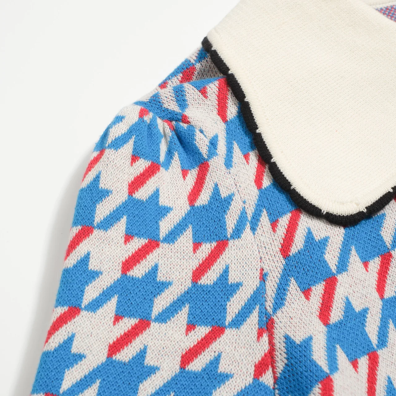 Women's bird pliers vintage puff-sleeve knitwear - Image 7