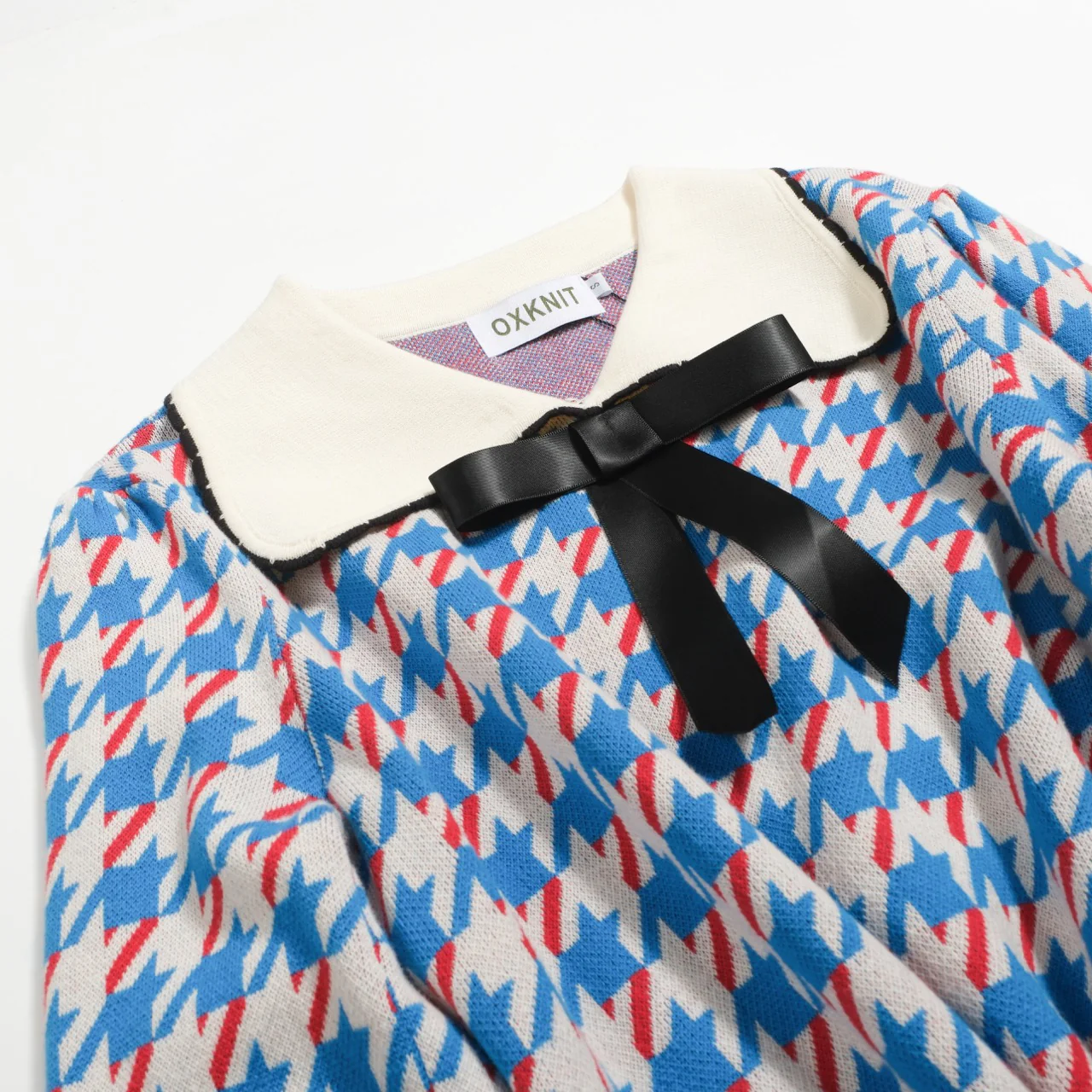 Women's bird pliers vintage puff-sleeve knitwear - Image 9