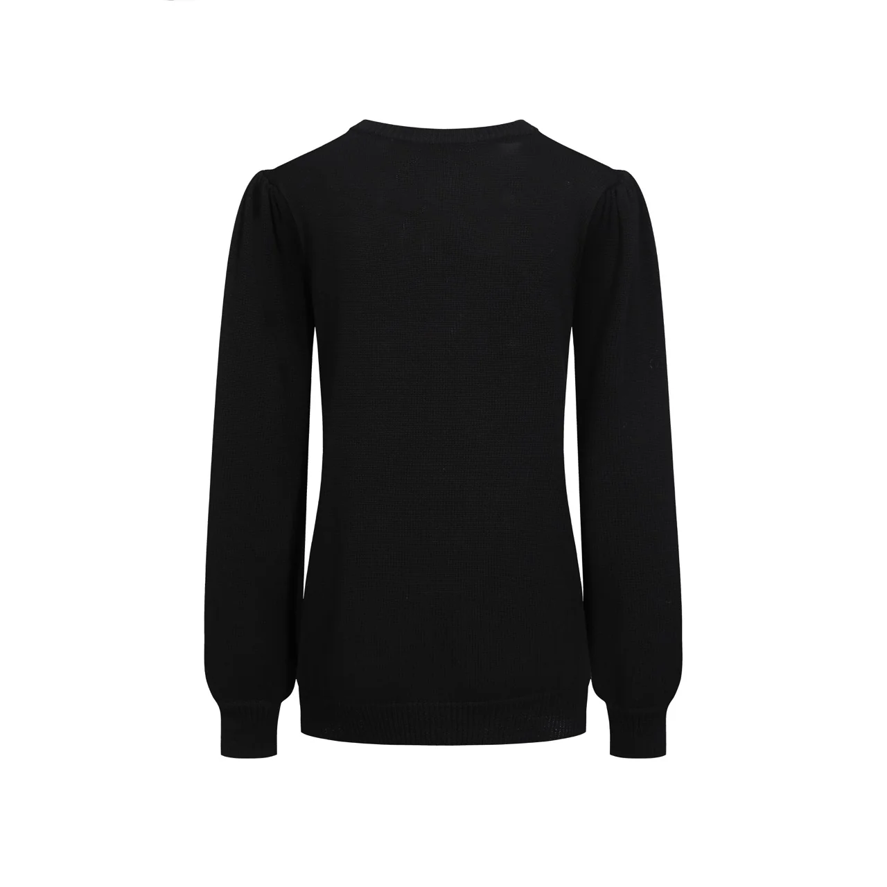 Women's black bird vintage bubble sleeve knitwear - Image 3