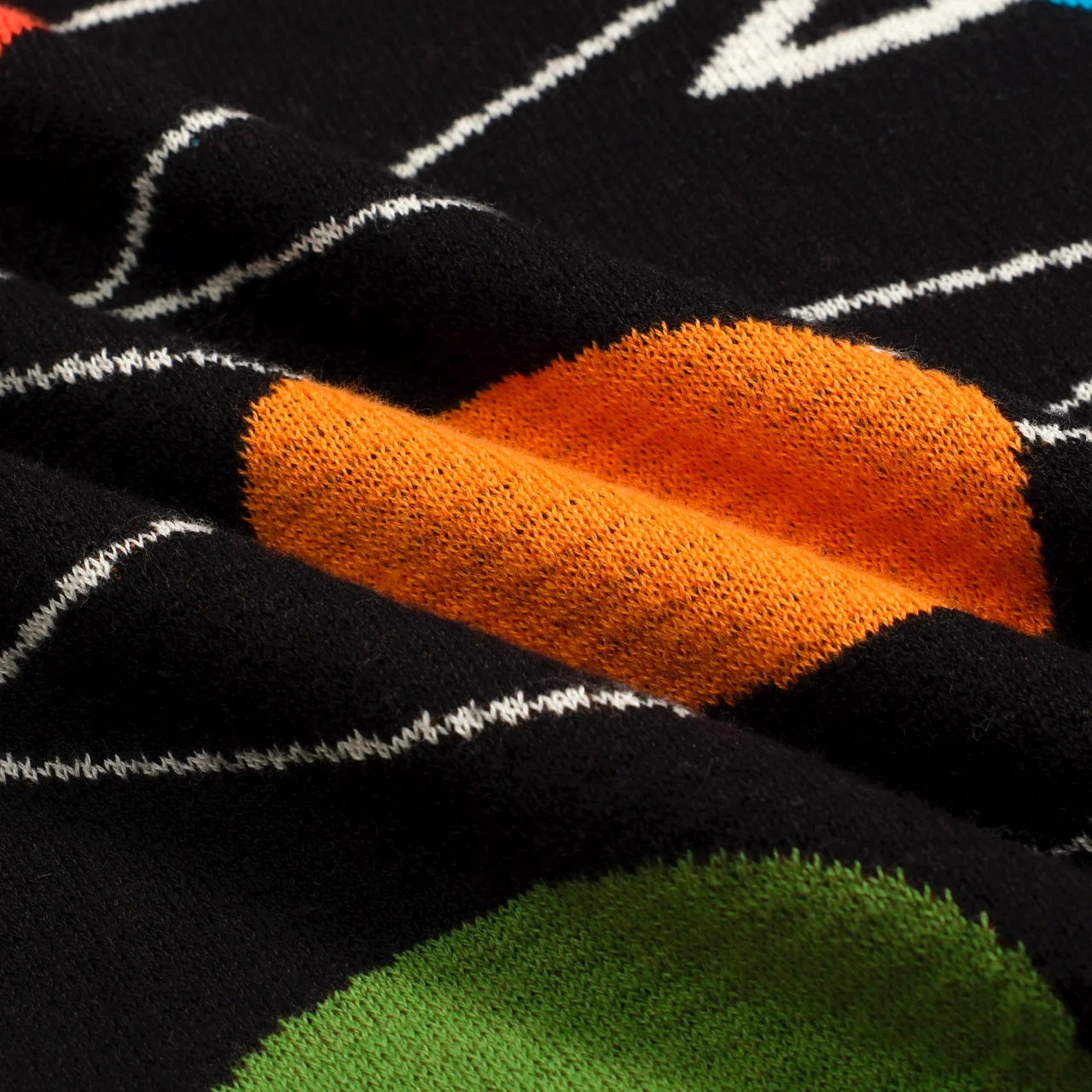 Women's black cross shoulder knit T-shirt - short version size - Image 8