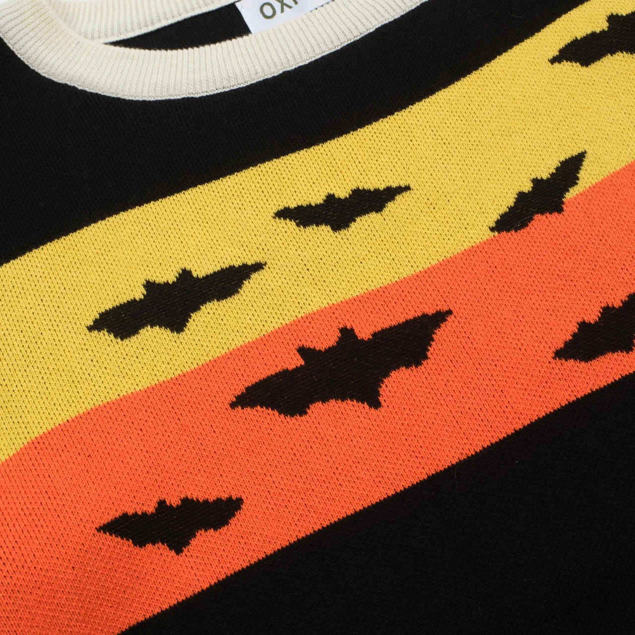 Women's black Halloween bat jacquard knitwear - Image 5