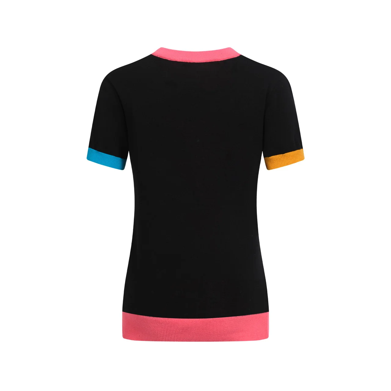 Women's black Lightning jacquard knit T-shirt - Image 3