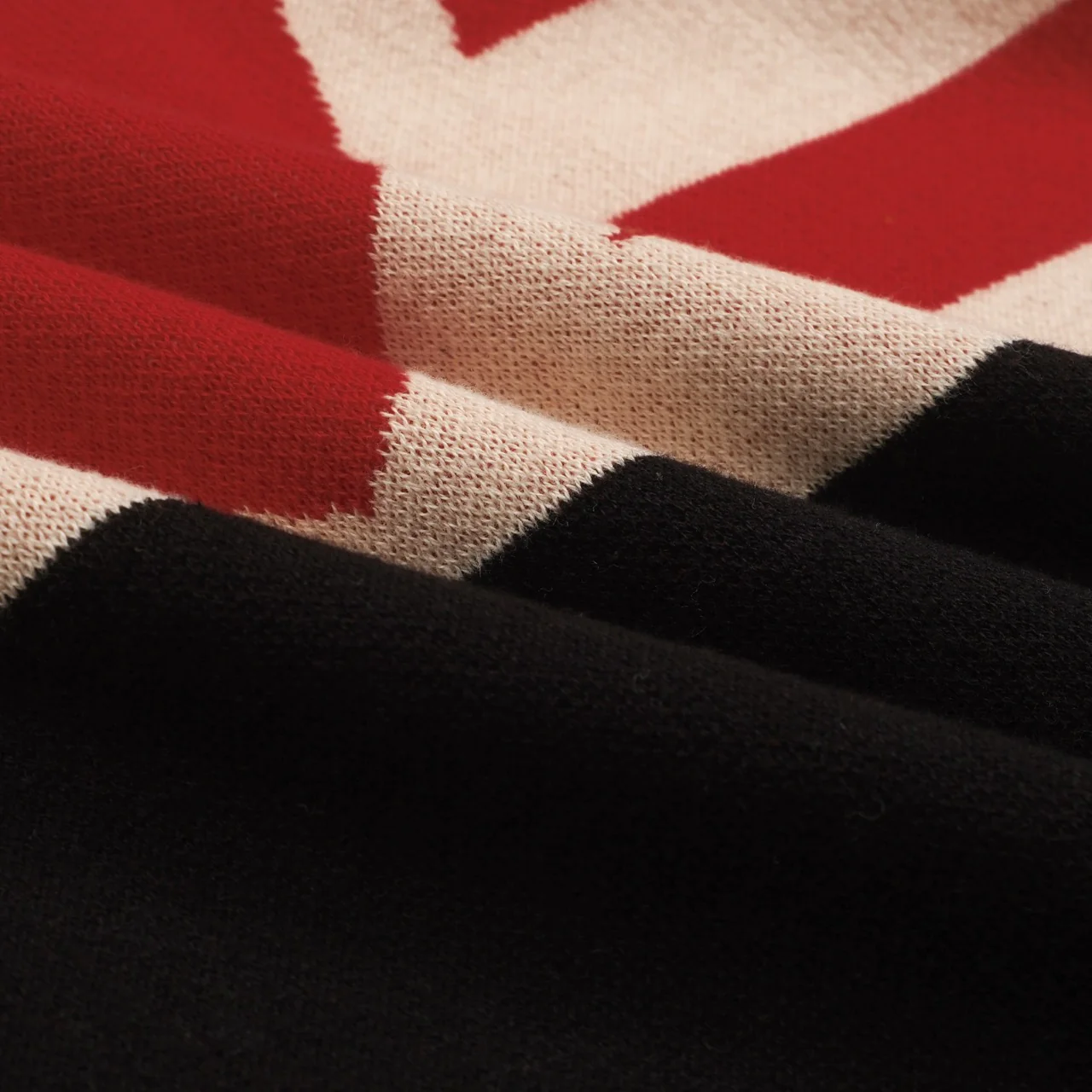 Women's black love stripe vintage jacquard knitwear - Image 9