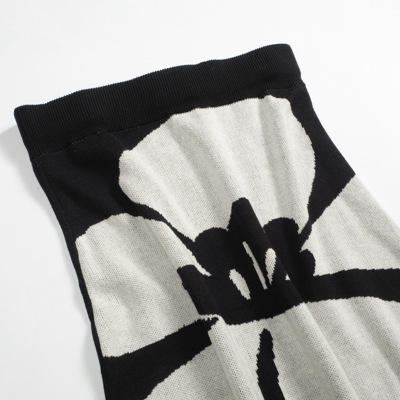 Women's black retro floral printed skirt - Image 9