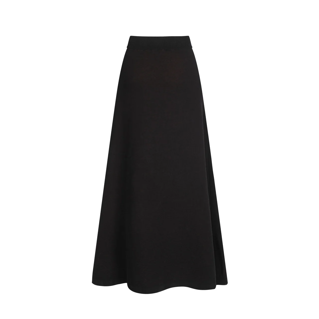 Women's black retro rose art jacquard knit skirt - Image 3