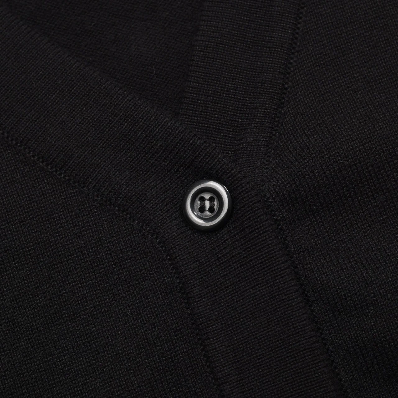 Women's black rose embroidered knit cardigan - Cropped Length - Image 5