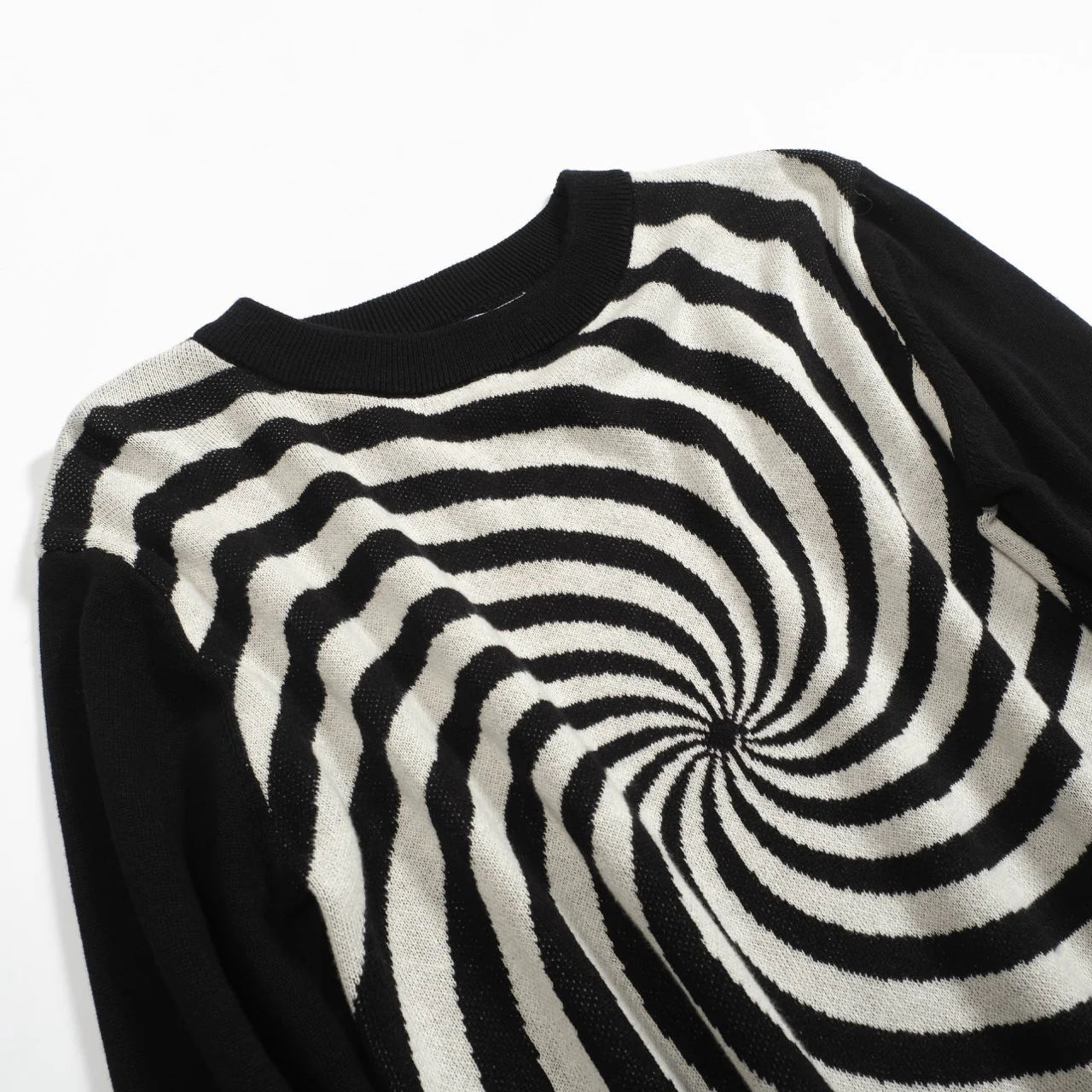 Women's black rotating stripe knitwear - Image 10