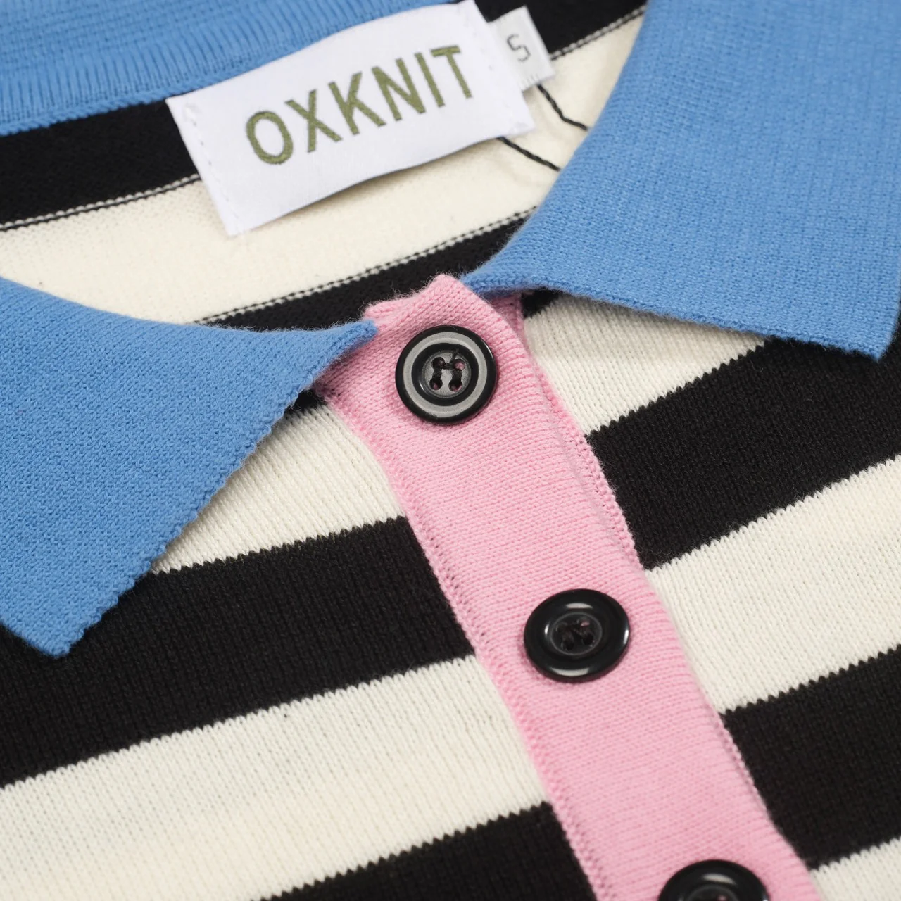 Women's black stripes vintage collage knitwear - Image 6