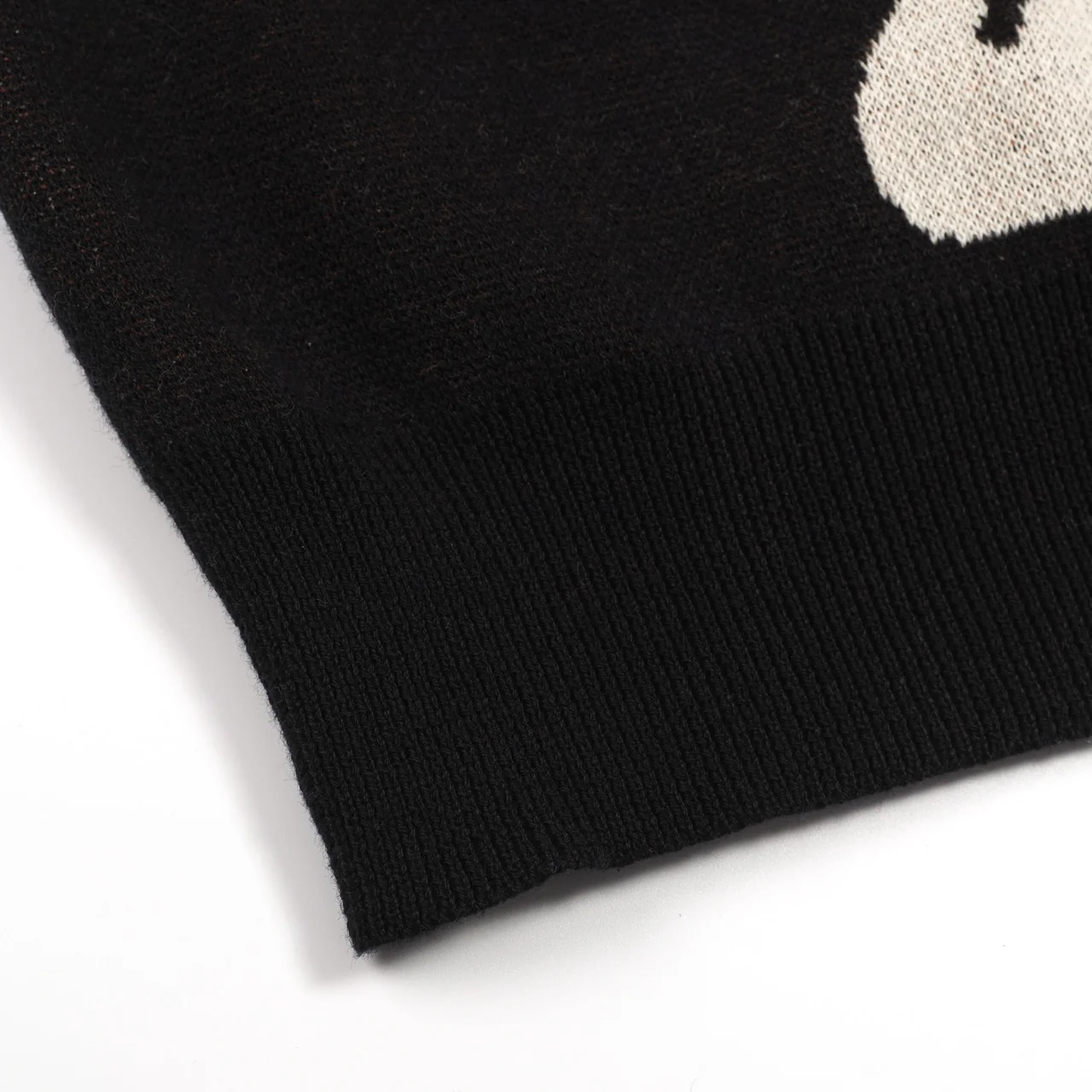 Women's black swan jacquard cardigan - Image 6