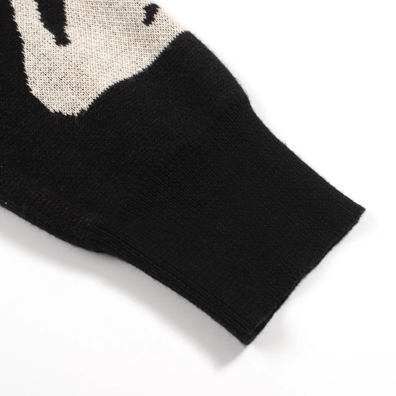 Women's black swan jacquard cardigan - Image 7