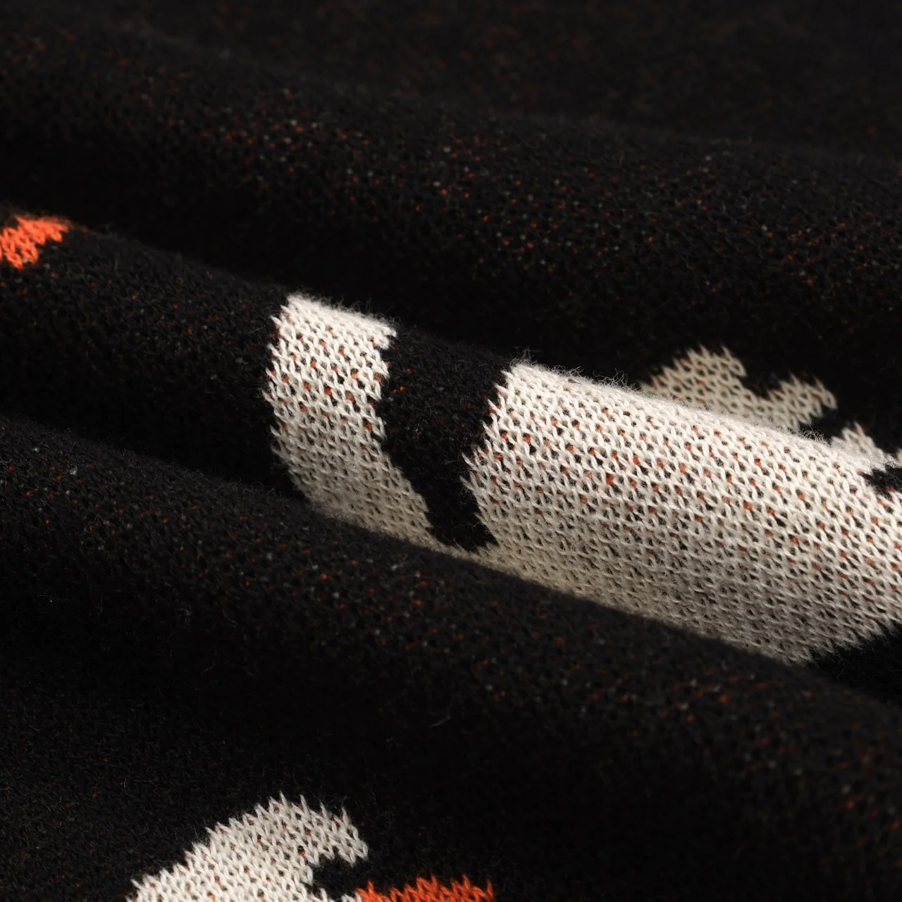 Women's black swan jacquard cardigan - Image 9
