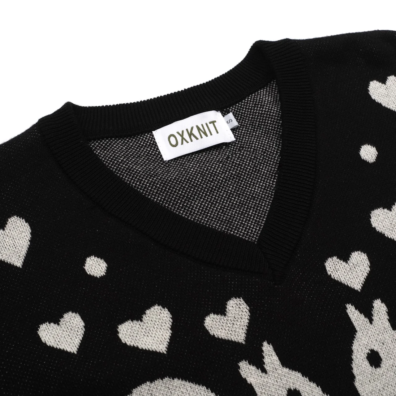 Women's black vintage classic squirrel jacquard knitwear - Image 4