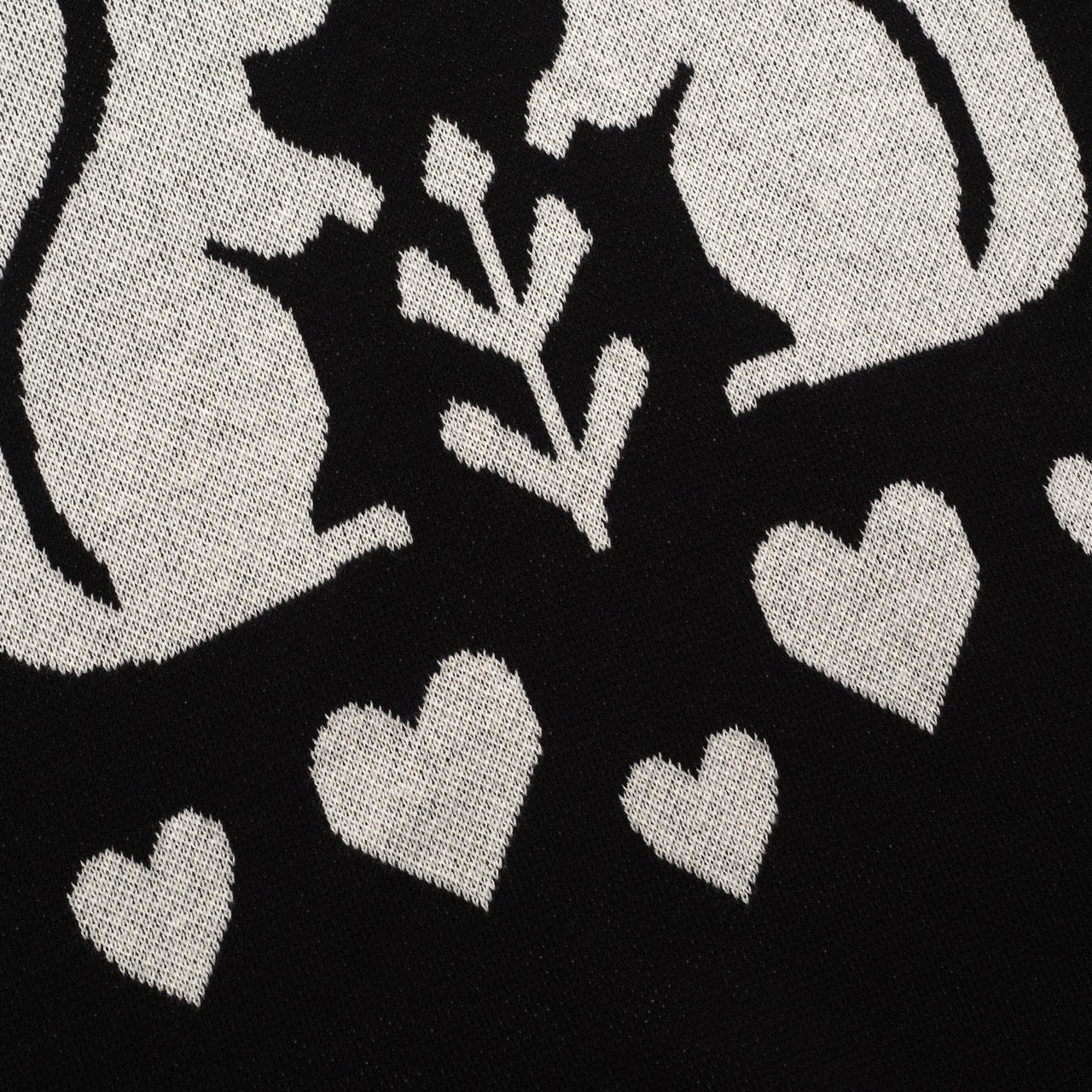 Women's black vintage classic squirrel jacquard knitwear - Image 5