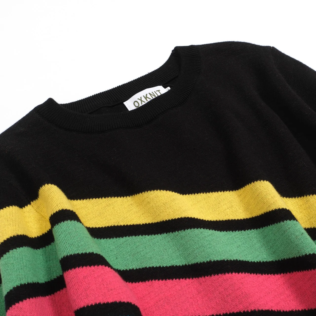 Women's black vintage diagonal stripe knitwear - Image 10