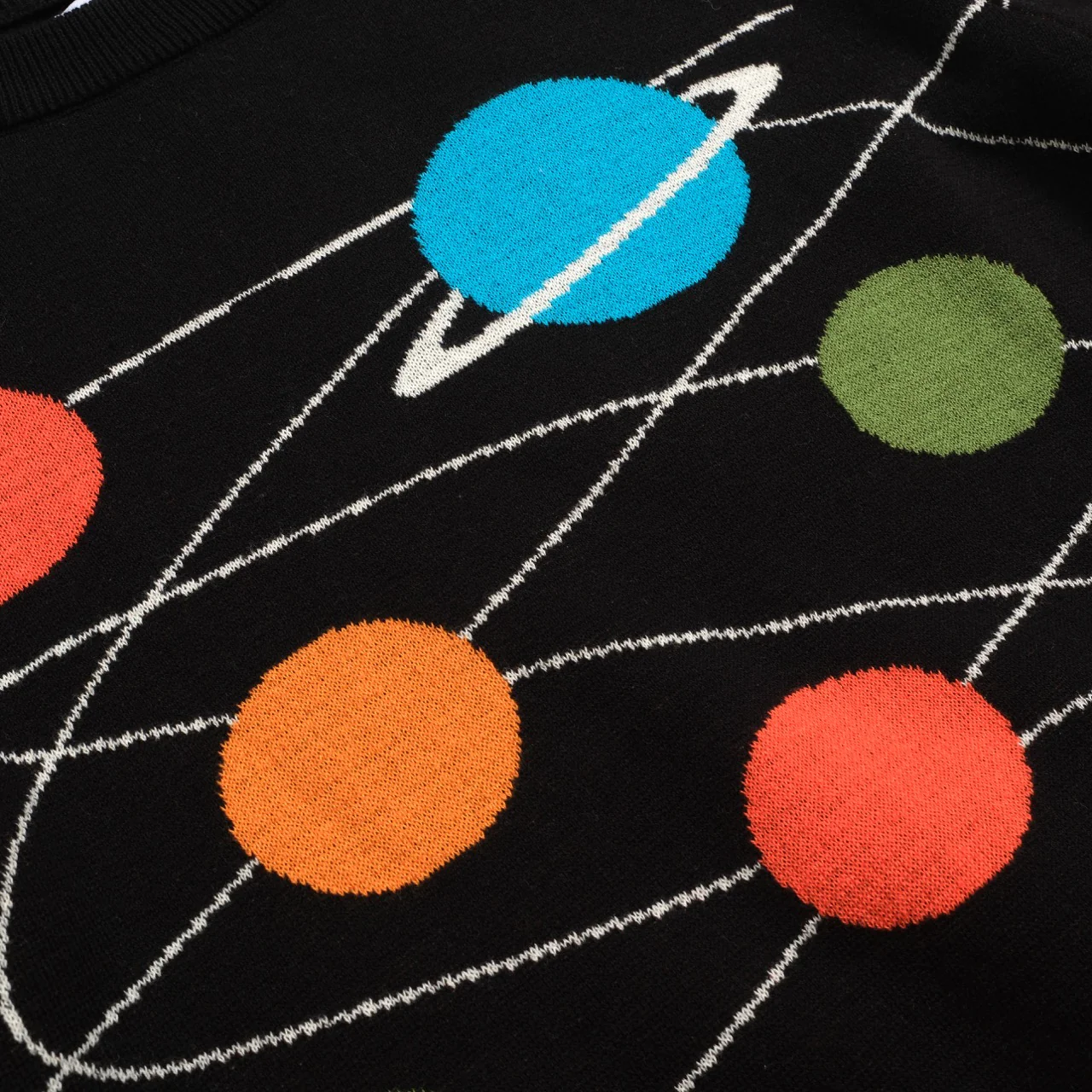 Women's black vintage Planet jacquard knitwear - Image 2