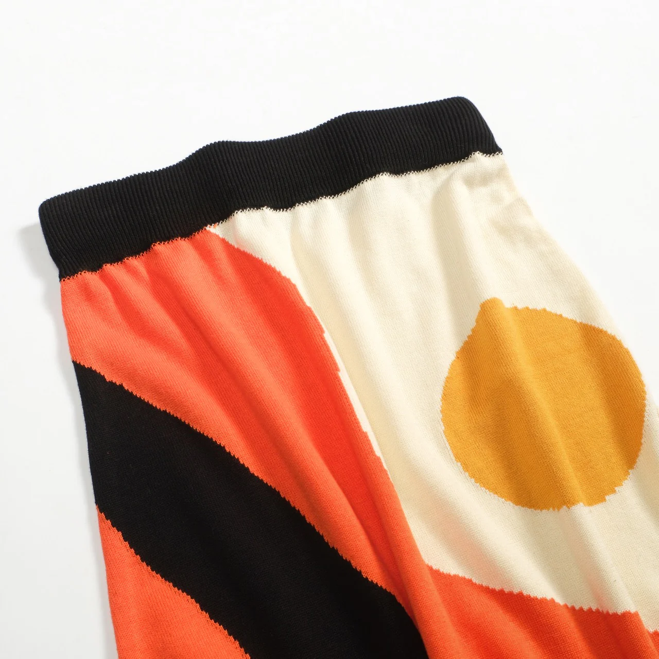Women's black vintage striped knitted skirt - Image 10