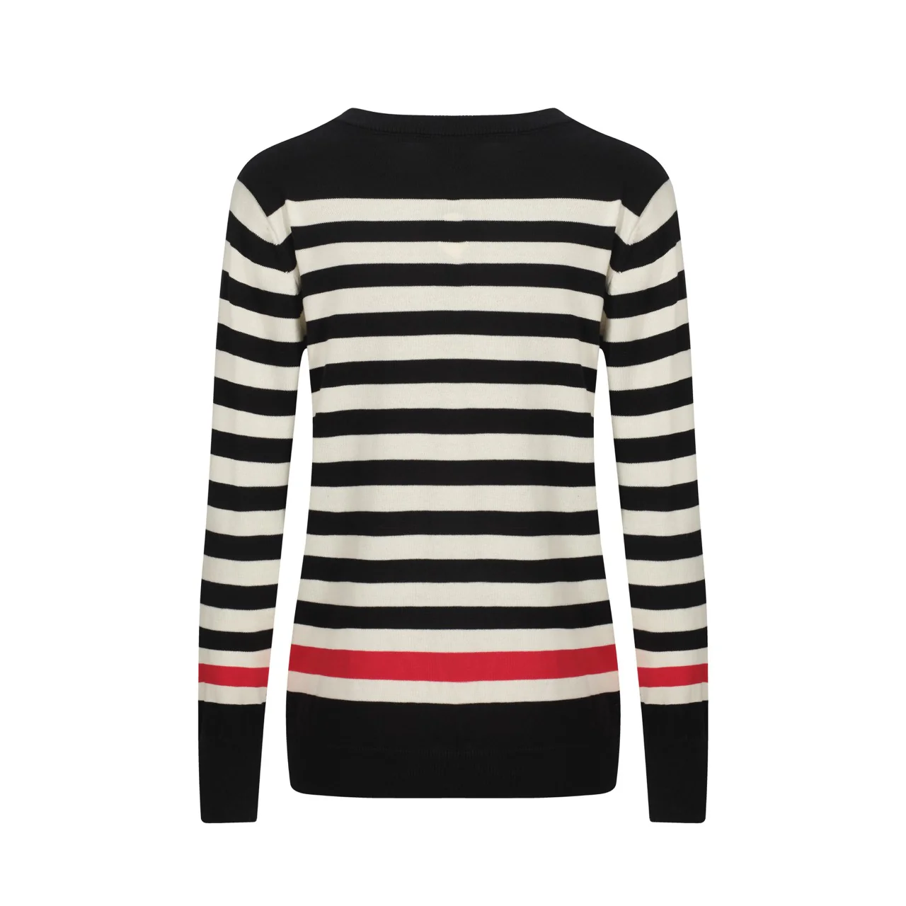 Women's black vintage striped love jacquard knitwear - Image 3