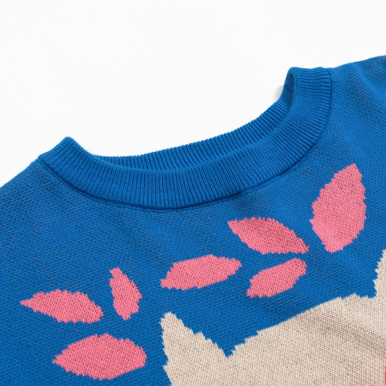 Women's blue bird animal jacquard knitwear - Image 4