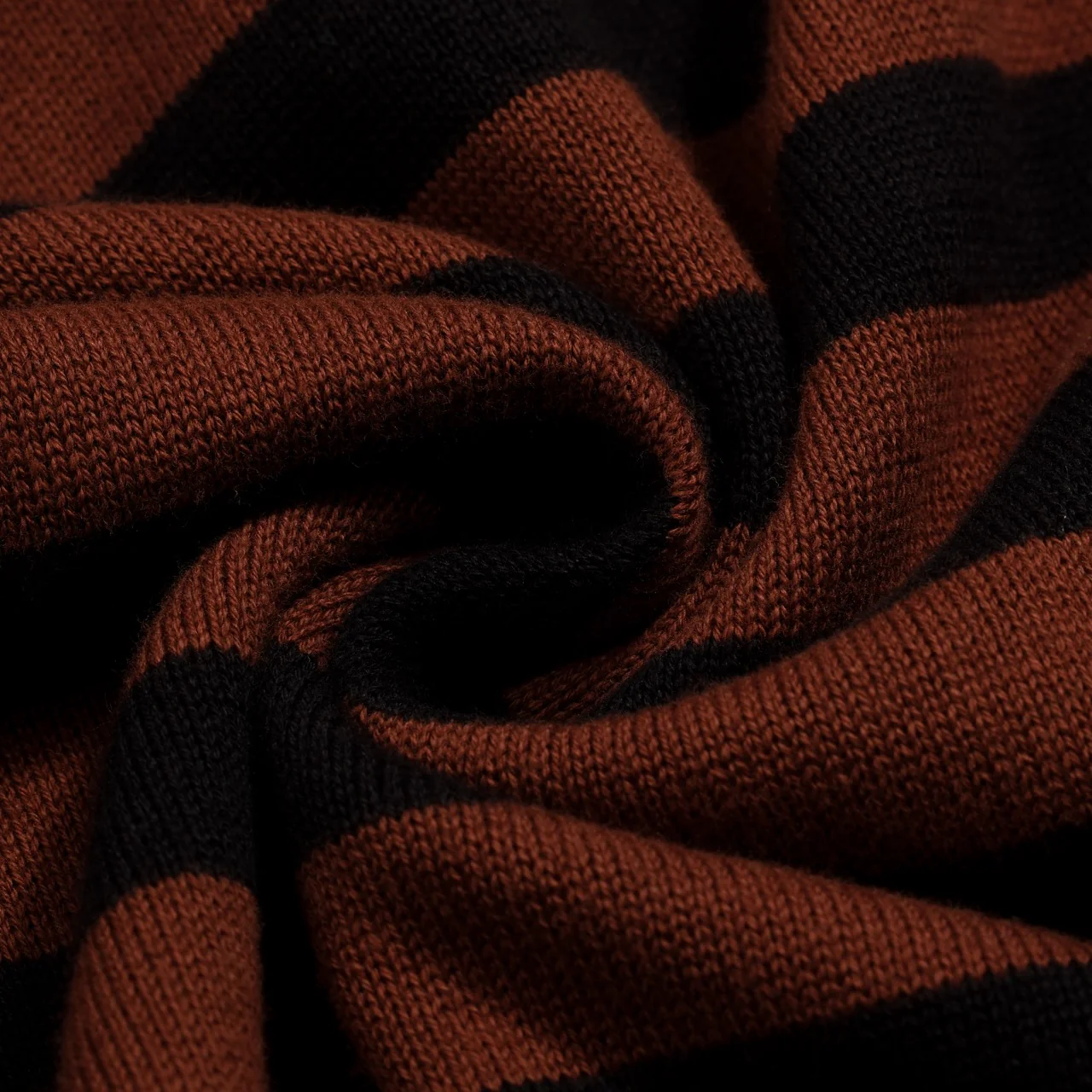 Women's brown striped mushroom embroidery knitwear - Image 10