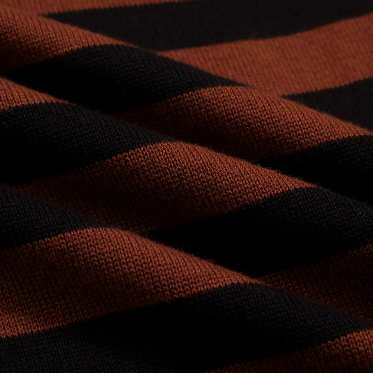 Women's brown striped mushroom embroidery knitwear - Image 9