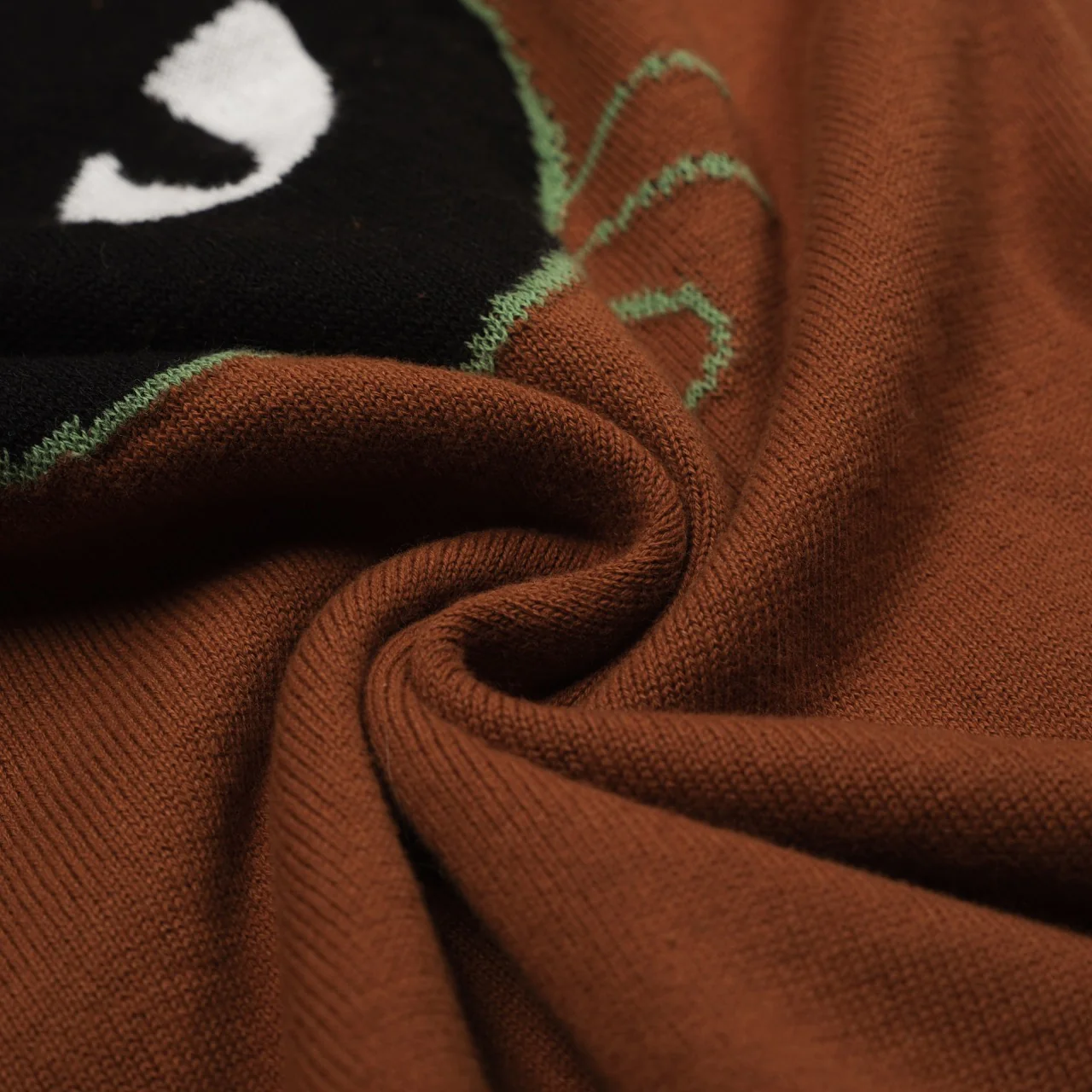 Women's Brown Vintage Cat Star Art Fashion Jacquard Knitwear - Image 8