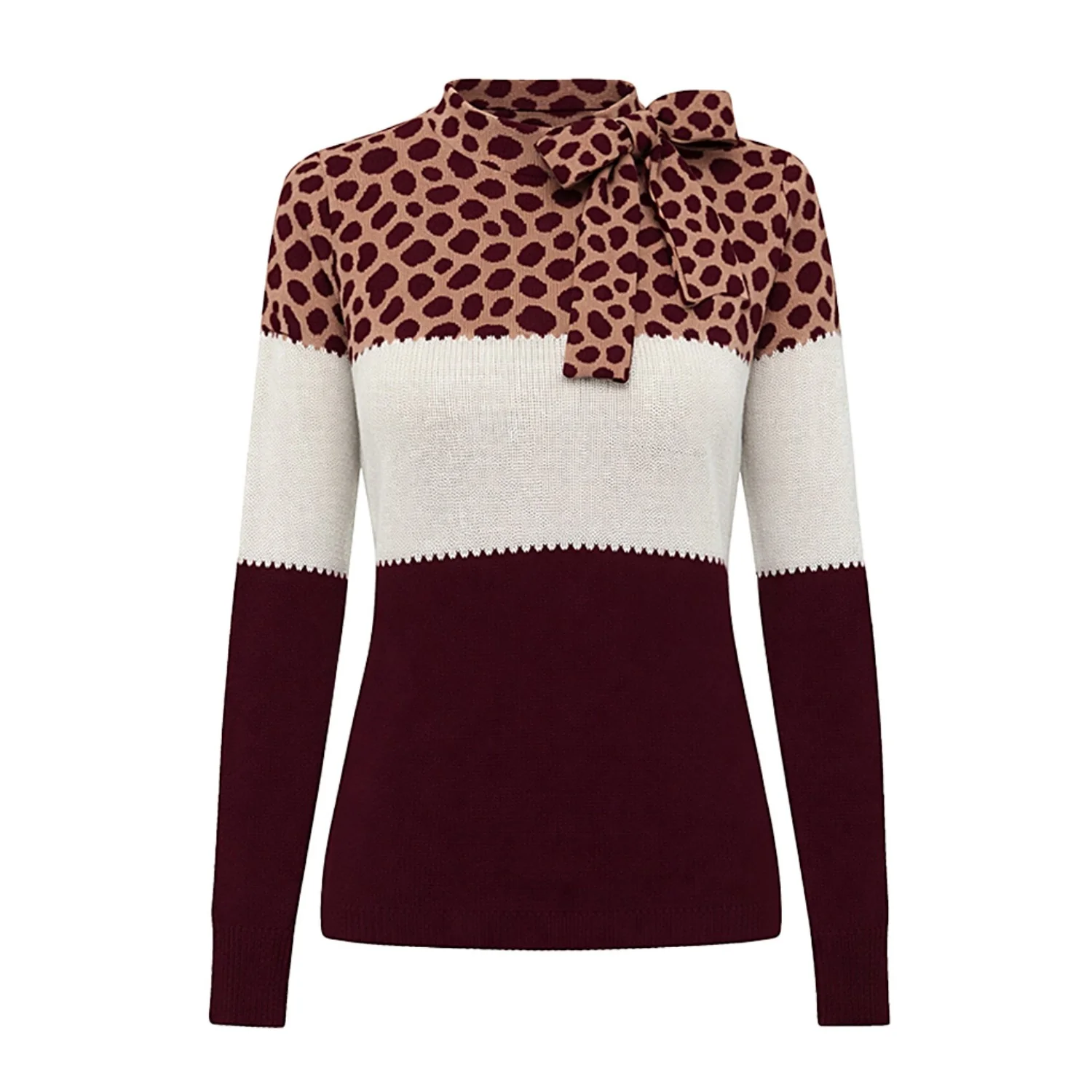 Women's classic design vintage jacquard knitwear