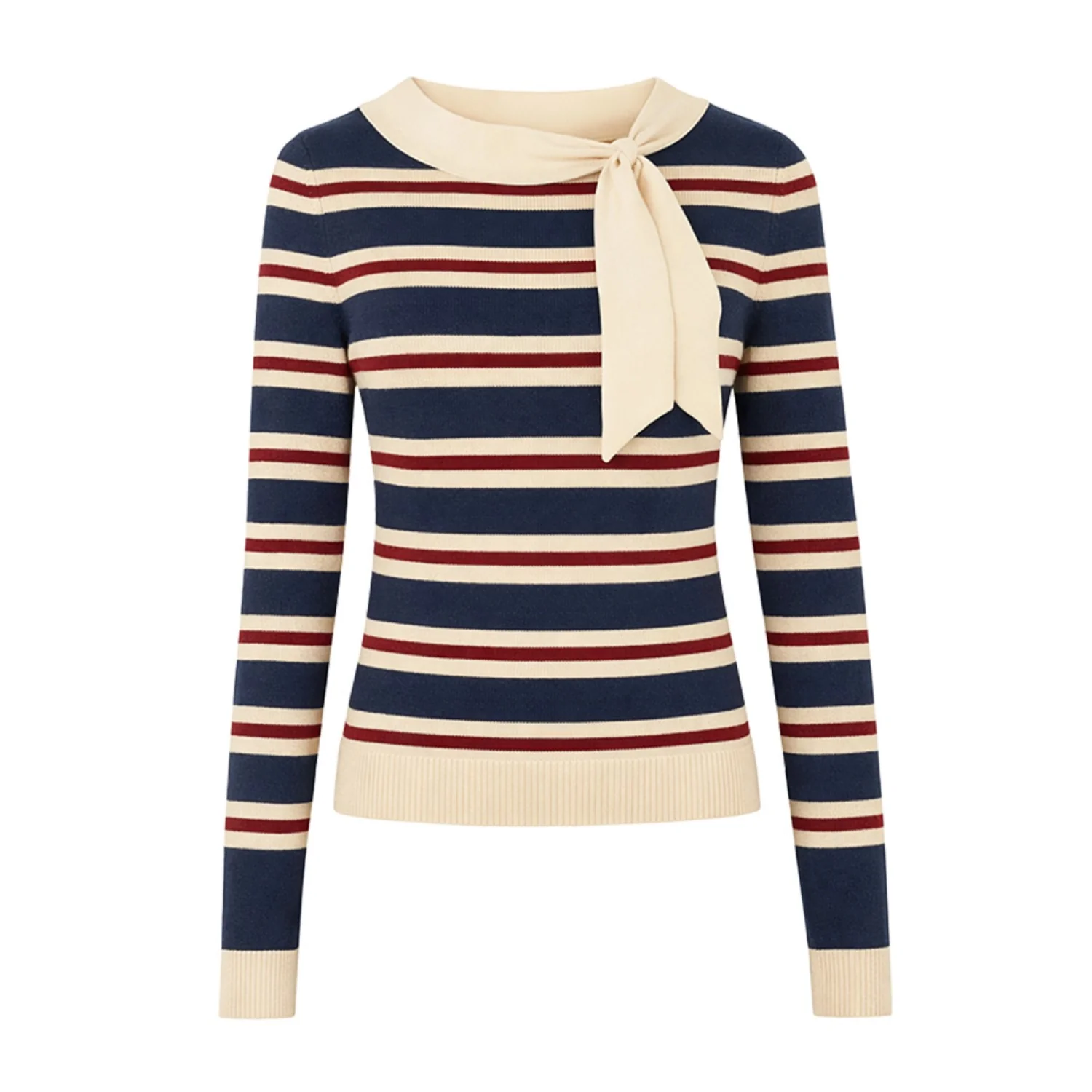 Women's classic striped artistic design Jacquard Knitwear