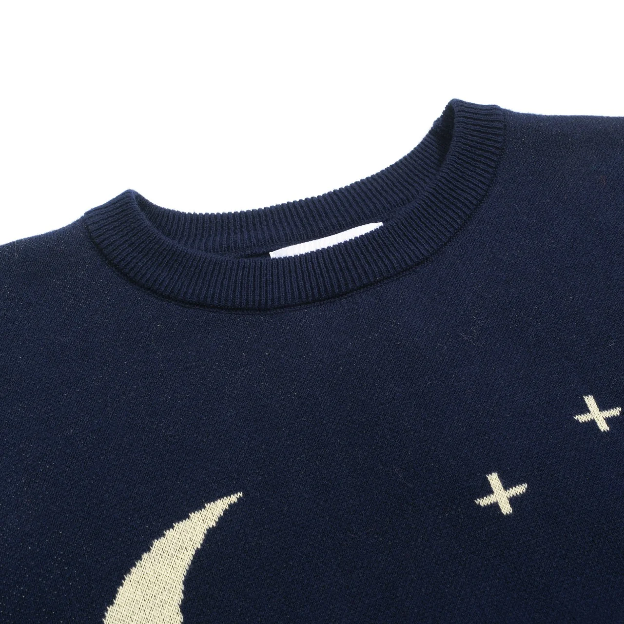 Women's dark blue Halloween night jacquard knitwear - Image 4