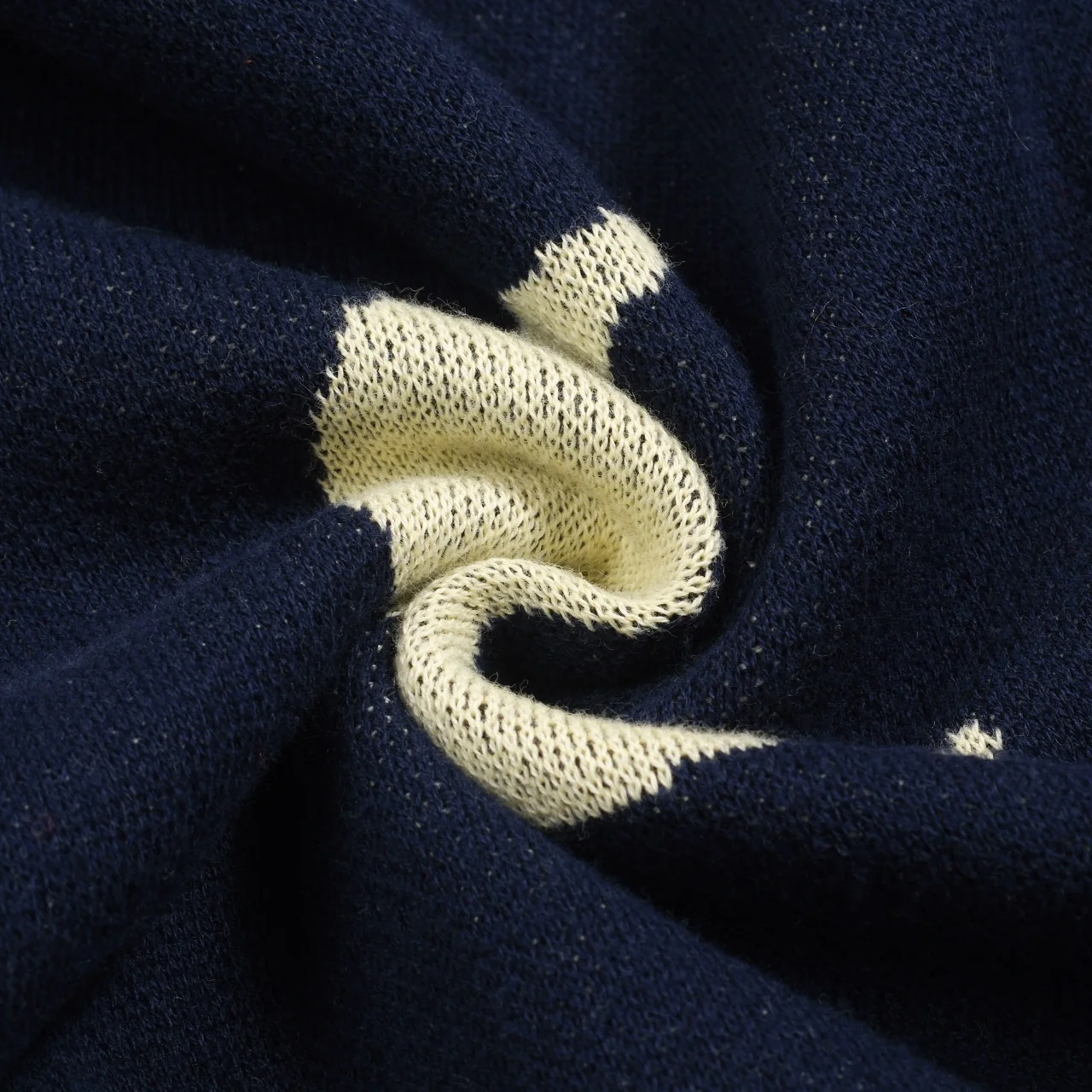 Women's dark blue Halloween night jacquard knitwear - Image 9
