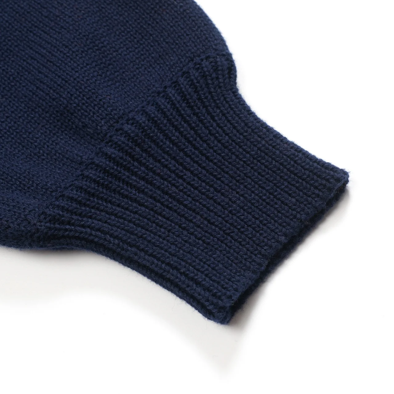 Women's dark blue jacquard floral puffed sleeve knitwear - Image 7