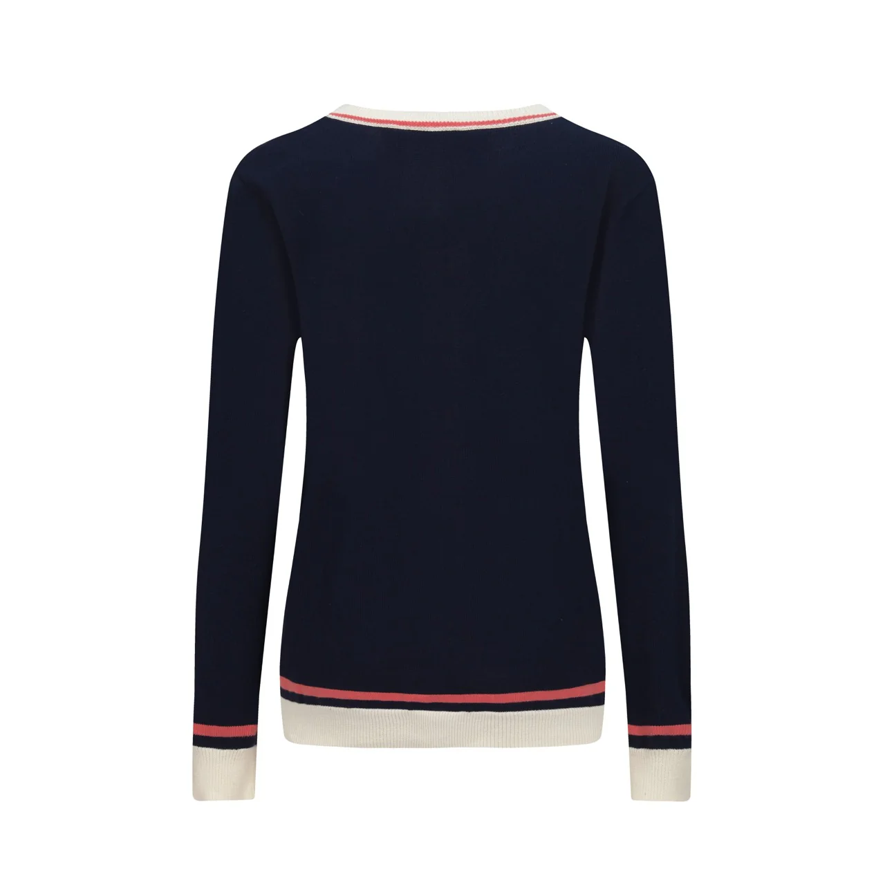 Women's dark blue peacock knitted cardigan - Image 3